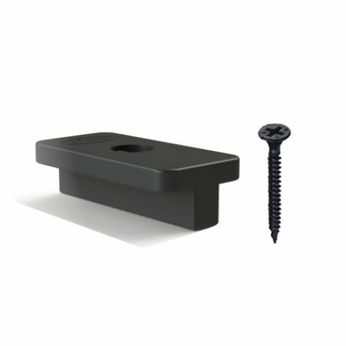 Valdern Attaches cachées pour planches de terrasse composites, clips de terrasse composites et fixations cachées en plastique avec vis, attaches universelles en T (100/200/300/500/1000) (1000 pièces)