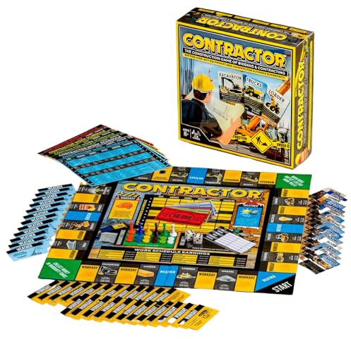 Contractor Board Game – Construction Strategy Game for Family Game Night, City-Building Resource Management, Ages 8+, 2–6 Players