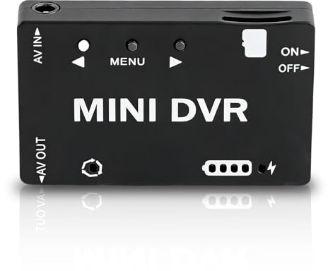 equlup RC-Videorecorder-Modul, 30 Bilder Mini-FPV-DVR-Modul NTSC PAL umschaltbar Eingebauter Akku Video-Audio-FPV-Recorder für RC-Modelle