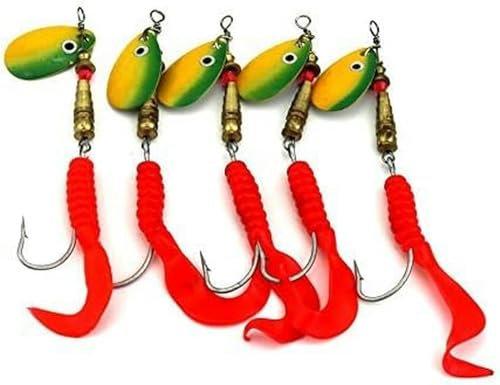 10 pezzi di esche da pesca con cucchiaino rotante in paillettes in metallo, artificiali, peche, wobble bass, ami giapponesi, esche da pesca, isca, pesca, attrezzatura da pesca
