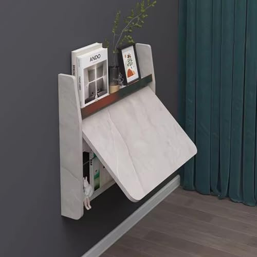 BRCYKRWY Tavolo Galleggiante A Parete Tavolo da Cucin Scaffale A Muro Richiudibile Salvaspazio Versatile Piccolo Tavolo da Pranzo Pieghevole Scrivania Pieghevole A Muro per Balcone Cucina Camera