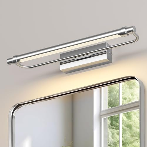 Pasoar LED Spiegelleuchte 12W 180° Rotation Badleuchte für Wandbeleuchtung und Badzimmer, Schminklicht Wandleuchte Badlampe, 4000K Warmweiß