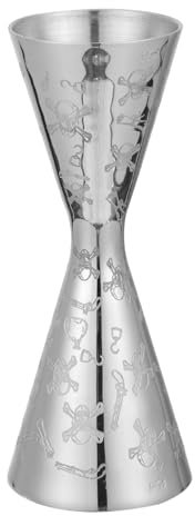 LIFKOME Medidora De Vino De Acero Inoxidable Taza Medidora De Doble Cabezal Herramienta De Barra Para Cócteles De Barman Profesional