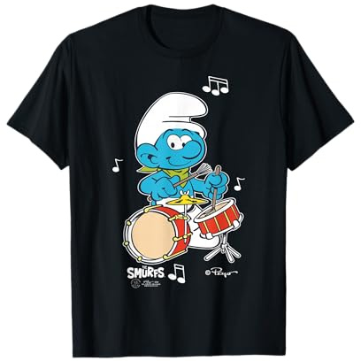 Schlümpfe - Musik Drums Charakter T-Shirt