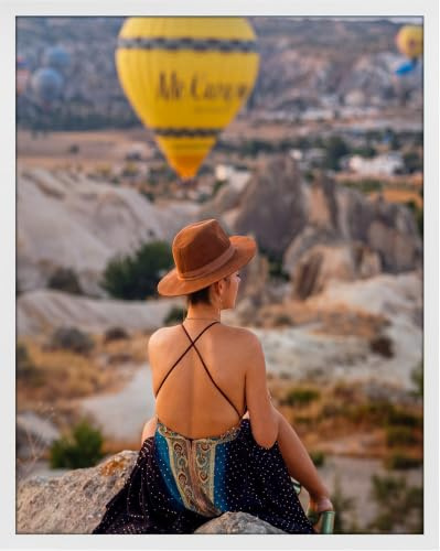 Ditwis Bilderrahmen 40x50 Weiß, Fotorahmen für 50x40 cm Poster, Fotos, Kunstwerke und Puzzles, Modern Posterrahmen zum Aufhängen, Rahmen für Wohnungen, Büros und Galerien