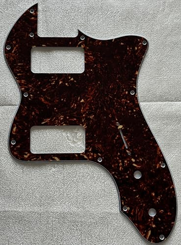 Plektrumschutz für Fender '72 Telecaster Thinline TV Jones Style Gitarre Pickguard Schlagbrett Schlagplatte (4-lagige, braune Schildkröte)