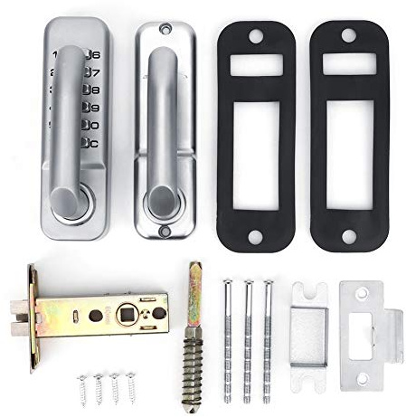 Digital Mechanical Password Door Lock, Combination Door Lock, 1to11 Digit Combination for Kitchen Balcony Push Button Keypad, Narrow Keyless Deadbolt