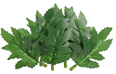 3,15x1,97 Foglie di crisantemo Artificiali in Seta 40 Pezzi Foglie finte Verdi Artificiali