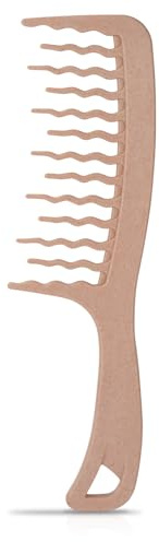 AUYAO Pettine a Denti Larghi, Denti Larghi Pettine Capelli Antistatico per Ond, Pettini Largo per Ricci e Tutti i Tipi, Pettini di Squalo per Salon, Domestico, Varie Acconciature