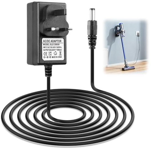 Charger for Shark Hoover Cordless Vacuum Cleaner IZ202UK IZ202UKT IZ252UK IZ252UKT IZ201UK IZ103UKGB IF202 IF250 IF200UKT IR141 IR200 X4028.8V for Shark Hoover Charger Replacement UK Plug