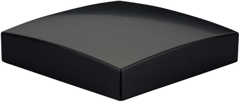 Jackson Woodturners Black Flat Newel Cap 90mm – Forge Range Metal Stair Part for 90mm Square Newel Posts – Matt Finish for Modern and Minimalist Staircases