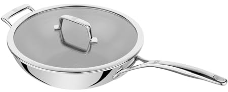 ZWILLING Peak Ceraforce HyCoat Wok 30 cm con tapa de cristal acero inoxidable 18/10