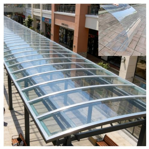 Transparente Polycarbonat Dachplatten, 1 Mm Dicke Transparente Polycarbonat Gewächshausplatten für Regen, Schnee, Gewächshäuser, Schuppen, Leicht Zu Reinigen(1x10m/3.28x32.8ft)