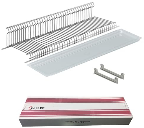 Fhuller Scolapiatti Incasso VASISTAS Griglia Unica Piatti Bicchieri Acciaio Zincato GRIGIO 702/90ZGP2 PENSILE 90 INTERNO 86,4 Misura SCOLAPIATTI 85,6 + 2 Staffe + Vaschetta + Scatola