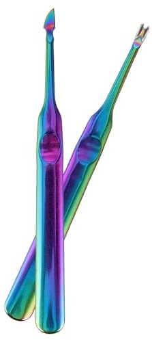 Generic Set de Herramientas para Manicura Empujador y Cortador de Cutículas de Acero Inoxidable, Mini Tamaño, Doble Función para Cuidado de Uñas y Eliminación de Piel Muerta en Casa