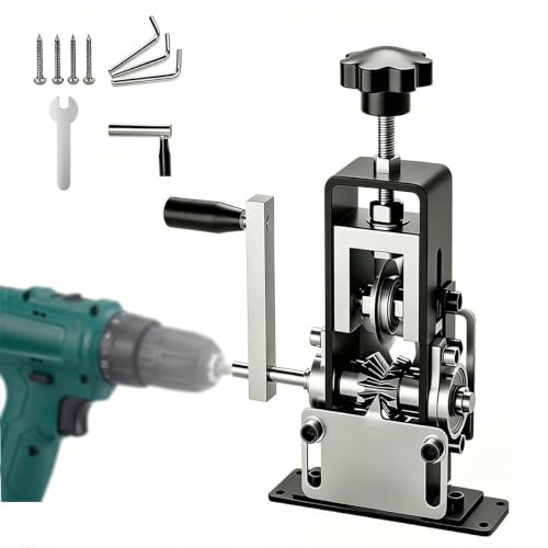 Manual & Drill Powered Wire Stripper Machine 0.1-2.1cm, Dual Mode Copper Wire Stripping Tool for Scrap Recycling, Aluminum Alloy Portable Cable Peeler for Home Commercial Use