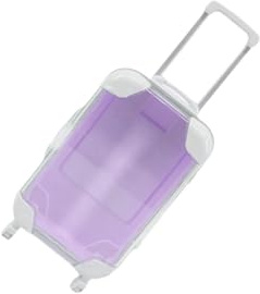 drburpily Dockväska Babydocktillbehör Snygg lekväska Present till alla små barn Modeväska Babytillbehör Tillverkad av PP Tillbehörsväska Resebärleksak , Ljuslila , 9x4.5x14.8 cm