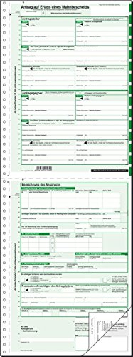 Mahnbescheid A4 maschinell SD 2X2BLATT
