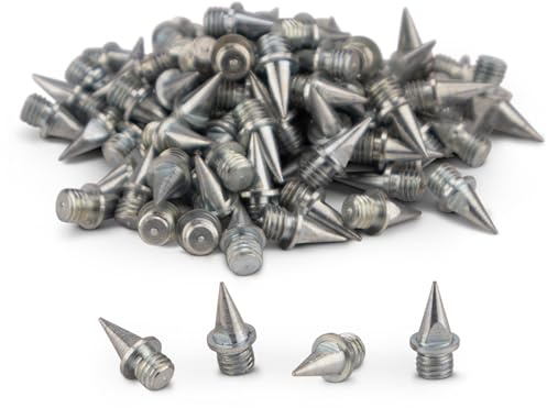 HAEST 100 Clavos de Repuesto para Zapatillas de Clavos – 6 mm o 9 mm – Modelo Agudo o Modelo cónico