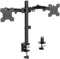 WALI Dual Monitor Arms for 13-27 Inch Screen, Ergonomic Dual Monitor Stand with Tilt Swivel Rotate, Adjustable Articulating Double Monitors Arm, Holds Up to 10 kg, VESA 75 & 100mm, Black(M002)