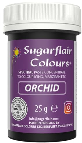 Sugarflair Spectral Orchid Food Colouring Paste, Highly Concentrated for Use with Sugar Pastes, Buttercream, Royal Icing or Cake Mix, Vibrant Colour Dye - 25g
