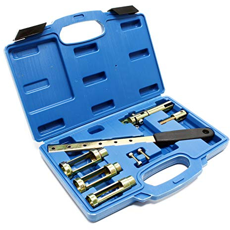 Wilitec Coffret de 8 pcs. de Compresseur de Ressort de soupape - 465 x 350 x 265 mm - pour Moteurs 8V 12V 16V - Kit d‘Outils Démonte Joint Queue de soupape