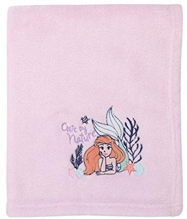 Disney The Little Mermaid Pink & Coral Ariel Cute by Nature Babydecke, superweich, Rosa, Koralle, Marineblau