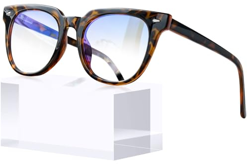 KANASTAL Occhiali Filtro Luce Blu Tartarugati Uomo Donna Leopardati Leopardo anti Luci Blu Trasparenti Quadrati Protezione Schermo Blue Light Glasses per Computer/PC/Gaming -Montatura Maculati