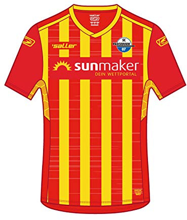 Saller SC Paderborn 07 Away-Trikot 20/21 166 rot-gelb Gr. M