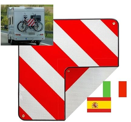 Warntafel Warnschild Spanien und Italien 2 in1 rot-weiß Alu Warnschild 50x50cm