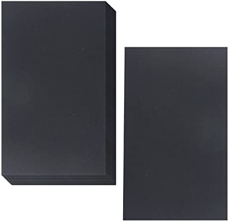 Bercoor 200 Pieces Blank 3 x 5 Inch Index Cards, Heavy Note Cards Study Cards for Office, School Learning, Black