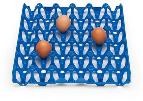 eivolution Eierhorden aus Plastik für 30 Eier | 12 Stück | Wiederverwendbare Höckerlagen | Geeignet für Hühnereier in den Größen S, M,L & XL | Blau | ideal zum Transport und Lagerung