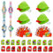 4 Stück Tic Tac Tongue Spiel Frosch Maske Frog Tongue Game Chameleon Spiel Froschspiel Chamäleon Zunge Fangen Käfer Spiel Interaktives Desktop Familie Kartenspiel Erwachsene Kind Mit 50 Zubehör
