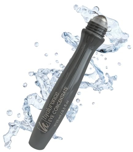 hyaluronce Roll On Eye Concentrate, kühlender Augenroller gegen Falten für Frauen und Männer, mildert Dunkle Augenringe und Augenschwellungen, erfrischt die Augenpartie, mit Hyaluronsäure 15ml