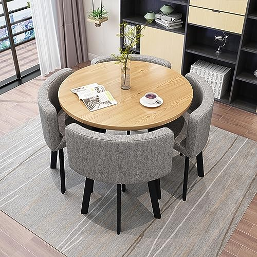 Esstisch Set, Büro-Empfangstisch, runder Tisch, Bürotisch und Stuhl-Set, kleiner Konferenztisch, moderne Möbel, Verkaufsbüro, Geschäfte, Besprechungen, kleine runde Tische, Büro-Konferenztische ( Colo