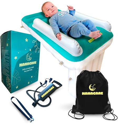 MAMACARE Kleinkind-Flugzeugbett, aufblasbares Baby-Flugzeugbett für Kleinkinder, Kleinkindbett, Flugzeug-Reisen – inklusive Stoßstangen, Pumpe, Reisetasche, Kinderbett, perfekt für fliegende