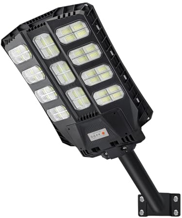 UISEBRT 400W LED Solar Straßenlaterne mit Fernbedienung für Außen Straßenlampe Solar mit Bewegungsmelder Sensor IP65 Wasserdicht Solar Wegeleuchte im Freien Solarlampen Kaltweiß