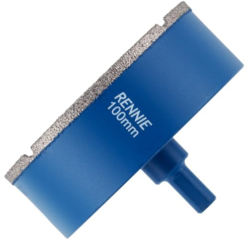 100mm Diamond Hole Saw Drill Bit With Tri Shank For Tiles & Ceramic | Porcelain Tiles Slate Stone Granite Marble Glass. Diamond Core Holesaw / Hole Cutter