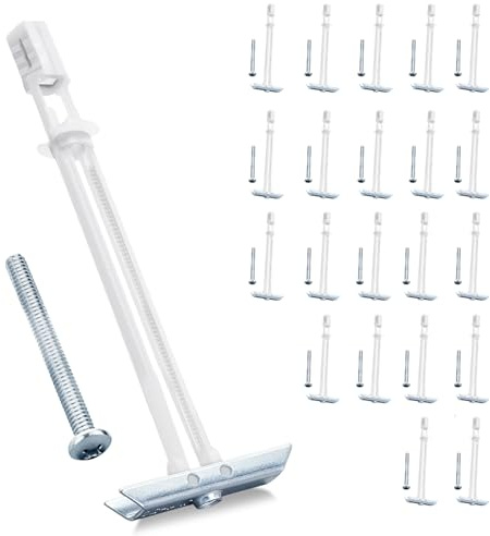 Drywall Anchor with Included Bolts for 1/4-20 Fastener Size, Wall Anchors Drywall Heavy Duty for TV Mounting, Hollow-Wall Anchors Screws Kit Holds Up to 270 Pounds Each in 1/2-in Drywall-22 Pack