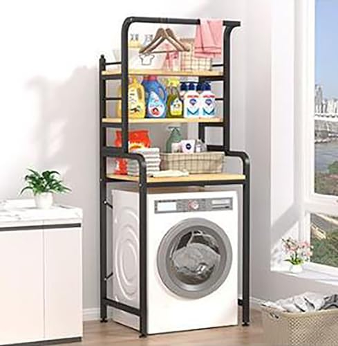 Generisch 3-stufiges, höhenverstellbares Waschmaschinen-Großraum-Lagerregal, multifunktionales, platzsparendes Lagerregal für Zuhause, rutschfest, wasserdicht und leicht zu reinigen, die per