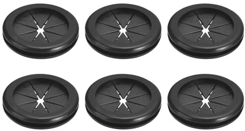 QUARKZMAN 6pz Passacavo 1-3/8(35mm) ID 1-9/16(40mm) Guarnizione per Cavi Passacavo in Gomma Gommini Passacavo Elettrico per Firewall Guarnizione per Cablaggio Elettrico, Nero