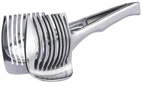 Affettatrice per limone - Supporto per affetta-limone in acciaio inossidabile con manico | Supporto per taglierino da cucina per frutta e verdura, cibi e bevande fatti in casa