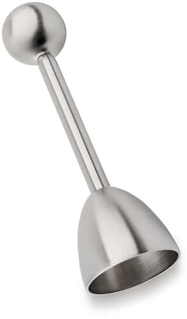 Intirilife Eierköpfer aus hochwertigem Edelstahl - Eieröffner mit Kugel- Eier Cutter- Eierköpfer für harte und weiche Eier- rostfrei, spülmaschinenfest, zeitsparend-Geschenk