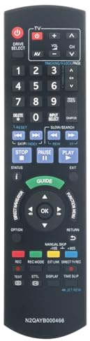 AULCMEET Remote Control,N2QAYB000466 N2QAYB000332 N2QAYB000462 New Replace Remote fit for Panasonic DVD Player Recorder DMR-EZ45 DMR-EZ47 DMR-EZ48 DMR-EZ49 DMR-EZ49V
