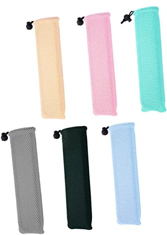 MAGICLULU 6pcs Silverware Bag Portable Case for Bbq Camping Mesh Pouch for Forks Spoons
