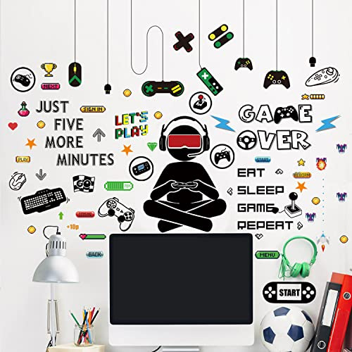 HanBaoHouse Children's Cartoon Wall Stickers Game Wallpaper Game Controller Wall Stickers, Boys' Room Wallpaper (dinosaur02)