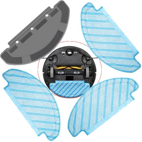 3 Reinigungstuch Wischtücher 1 Wischtuchhalter Halterung für Ecovacs DEEBOT OZMO N8, N8+, N8 Pro, N8 Pro+, T8, T8+ AIVI Staubsauger Zubehör (3 Wischtücher&1 Halterung)