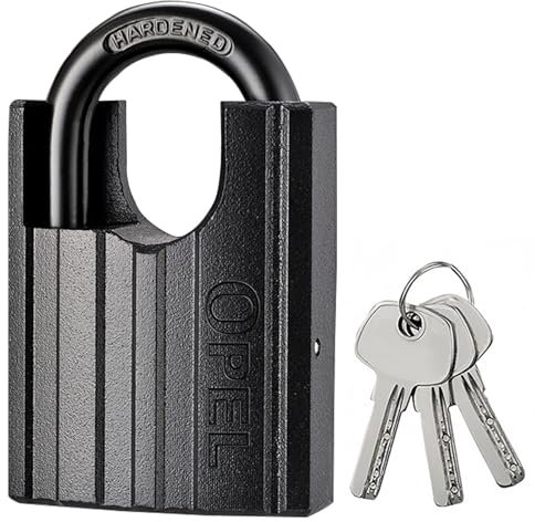 Heavy Duty Padlock with 3 Keys Warehouse Container Garage Shutter Gate Chain Shed Lock - Locker Padlocks (40mm)