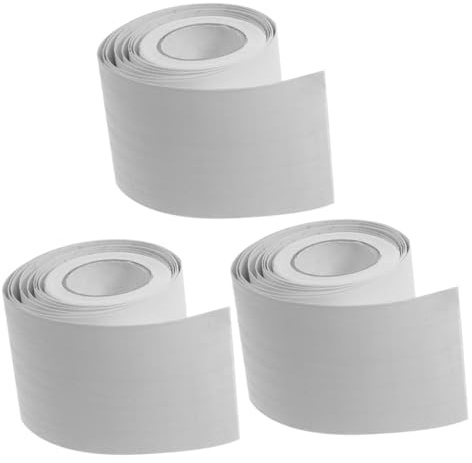 Mipcase 3 Rollen Wandtattoo im Hintergrund Kanten Vinyl Boden Grenze Abziehbilder Ecke Sockelleiste abziehen und aufkleben Wandverkleidung abziehen und aufkleben Sockelleistenabdeckung PVC
