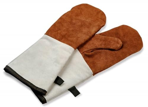 Lot de 2 gants en cuir pour four à pâtisserie, barbecue en forme de mitaine pour cuisine professionnelle, thermique et résistant à la chaleur 350 °C